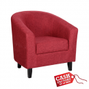 Tempo Red Fabric Tub chair