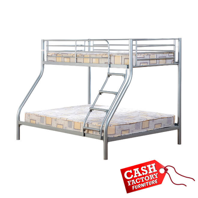 Tandi Silver Triple Sleeper Bunk Bed Cash Factory Furniture