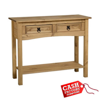 corona 2 drawer console table