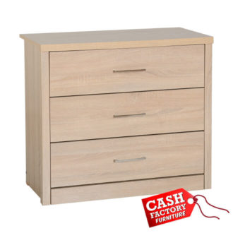 lisbon light 3 drawer chest