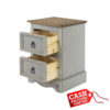 Corona petite grey washed bedside locker Corona petite grey washed bedside locker