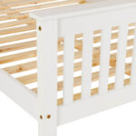 Monaco high foot end small double bed - white