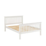 Monaco high foot end small double bed - white