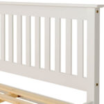 Monaco high foot end small double bed - white
