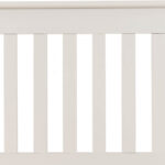 Monaco high foot end small double bed - white