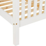 Monaco high foot end small double bed - white