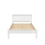 monaco low foot end small double bed - white