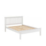 monaco low foot end small double bed - white