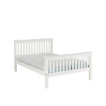 monaco high foot end kingsize bed white