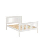 monaco high foot end kingsize bed white