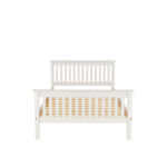 monaco high foot end kingsize bed white