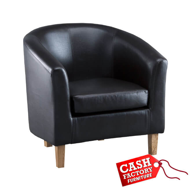 Oxford Faux Leather Tub Chair Cash Factory Furniture Oxford Faux Leather Tub Chair