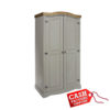 corona grey 2 door wardrobe