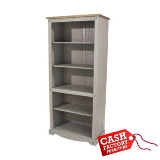 corona grey tall bookcase