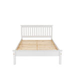 Monaco low foot end kinsize bed - white