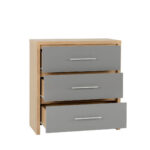 sEVILLE 3 DRAWER CHEST grey