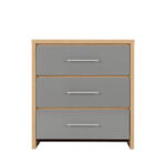 sEVILLE 3 DRAWER CHEST grey
