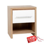 seville bedside locker white