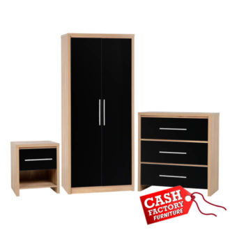 seville bedroom trio black
