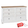 corona white 6 drawer chest