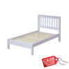 corona white single bedframe