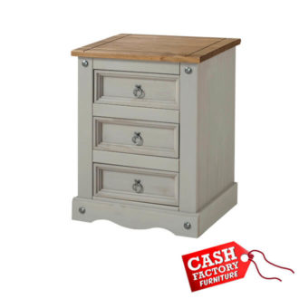 corona grey bedside locker