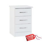 Nevada 3 Drawer Bedside Locker