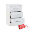 Nevada 3 Drawer Bedside Locker