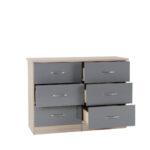Nevada grey 6 drawer chest