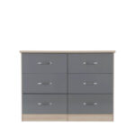Nevada grey 6 drawer chest