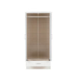 nevada white 2 door mirrored wardrobe