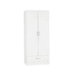 nevada white 2 door wardrobe