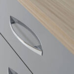 Nevada 2 drawer grey bedside locker