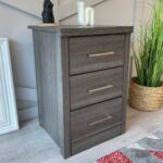 lisbon dark 3 drawer bedside locker
