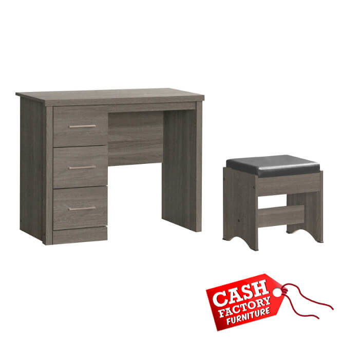 Lisbon Dark Dressing Table Set 2 Piece Cash Factory Furniture