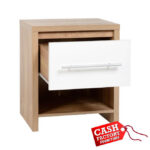 seville white bedside locker