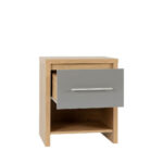 seville grey bedside locker