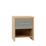seville grey bedside locker