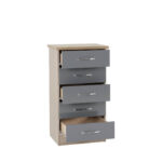 NEVADA GREY 5 drawer chest