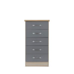 NEVADA GREY 5 drawer chest