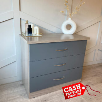 Nevada Grey 3 Drawer Chest