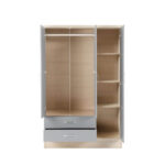 nevada 3 door wardrobe grey