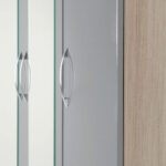 nevada 3 door wardrobe grey