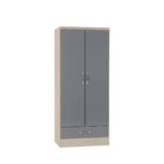nevada grey 2 door wardrobe