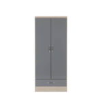 nevada grey 2 door wardrobe