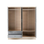nevada grey 4 door wardrobe