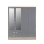 nevada grey 4 door wardrobe