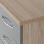 Nevada grey 3 drawer bedside locker