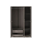lisbon dark 3 door wardrobe