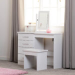 nevada white dressing table set